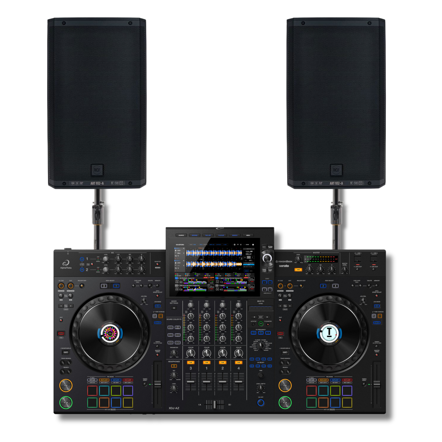 PACK DEEJAY PERFORMANCE AZ - 2 RCF 932-A + Pioneer XDJ-AZ - Location Soundcall