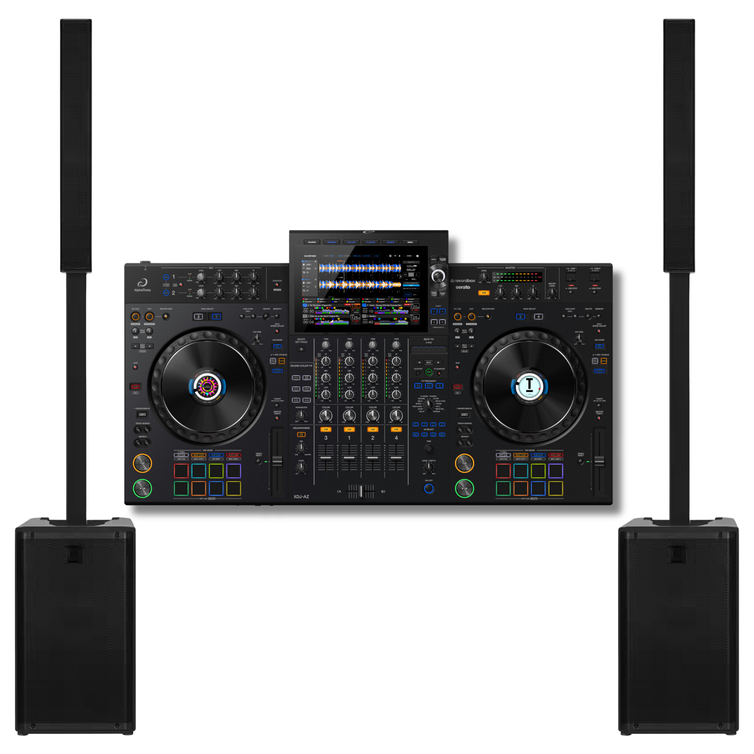 PACK DEEJAY SIGNATURE AZ - 2 colonnes RCF EVOX J9 + Pioneer XDJ-AZ - Location Soundcall