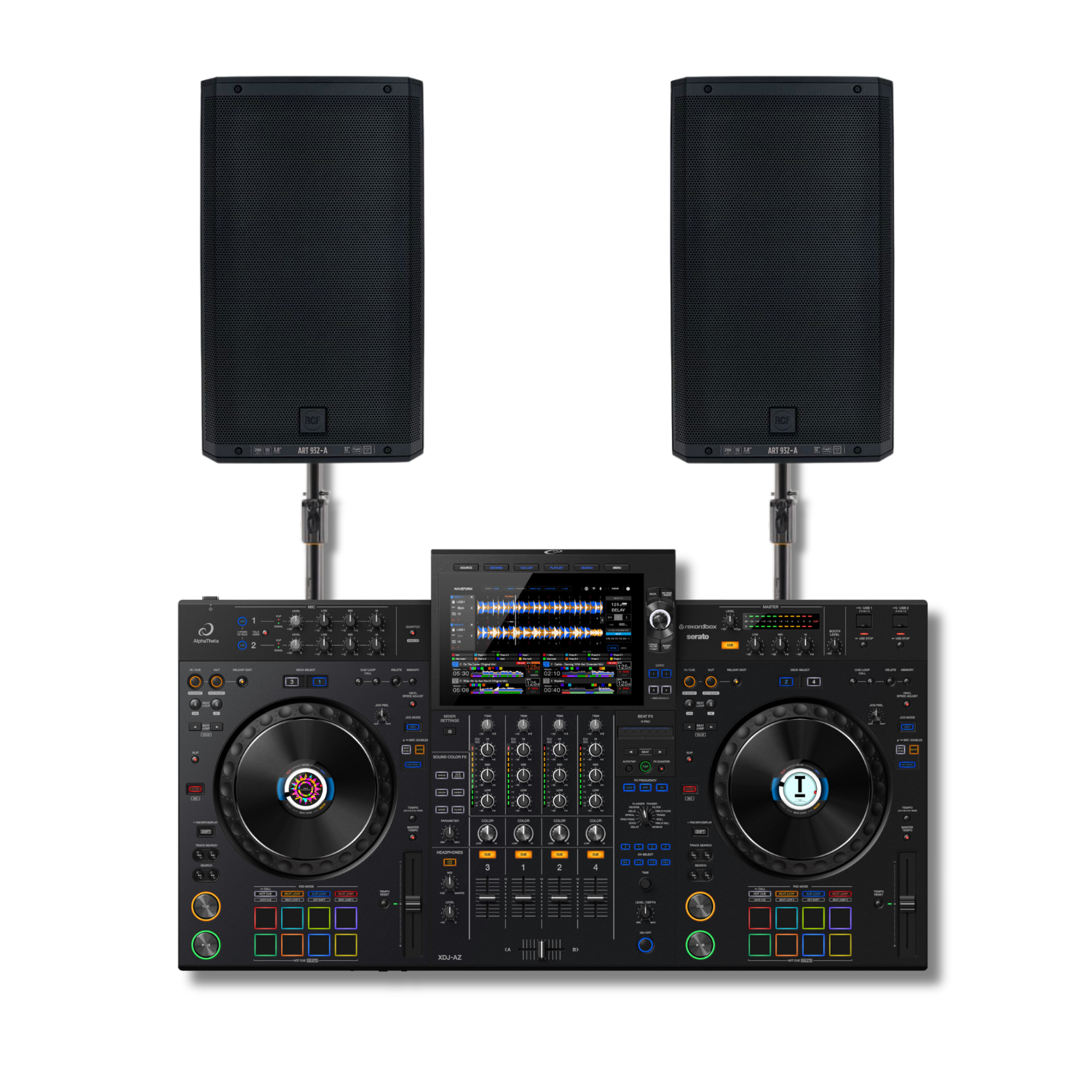 PACK DEEJAY PERFORMANCE AZ - 2 RCF 932-A + Pioneer XDJ-AZ - Location Soundcall