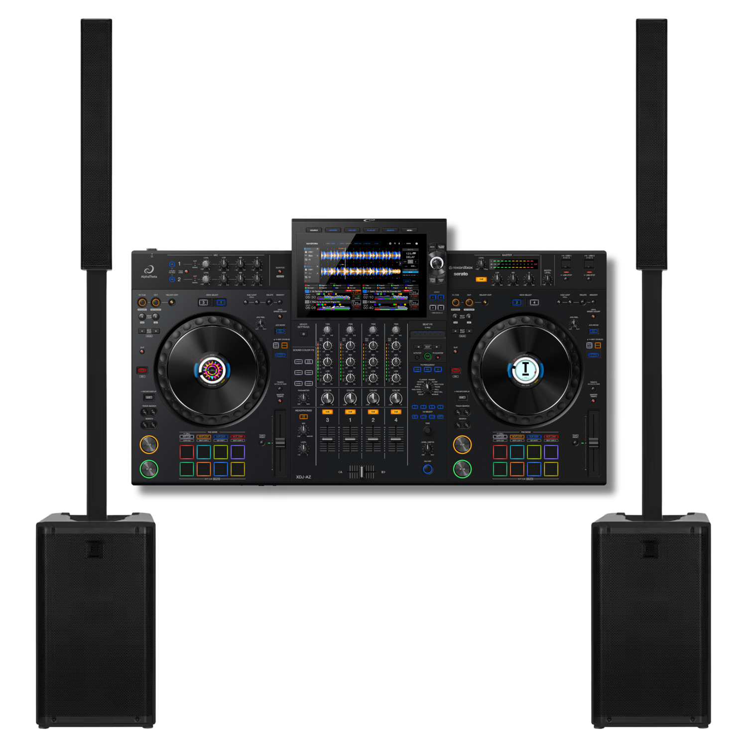 PACK DEEJAY SIGNATURE AZ - 2 colonnes RCF EVOX J9 + Pioneer XDJ-AZ - Location Soundcall