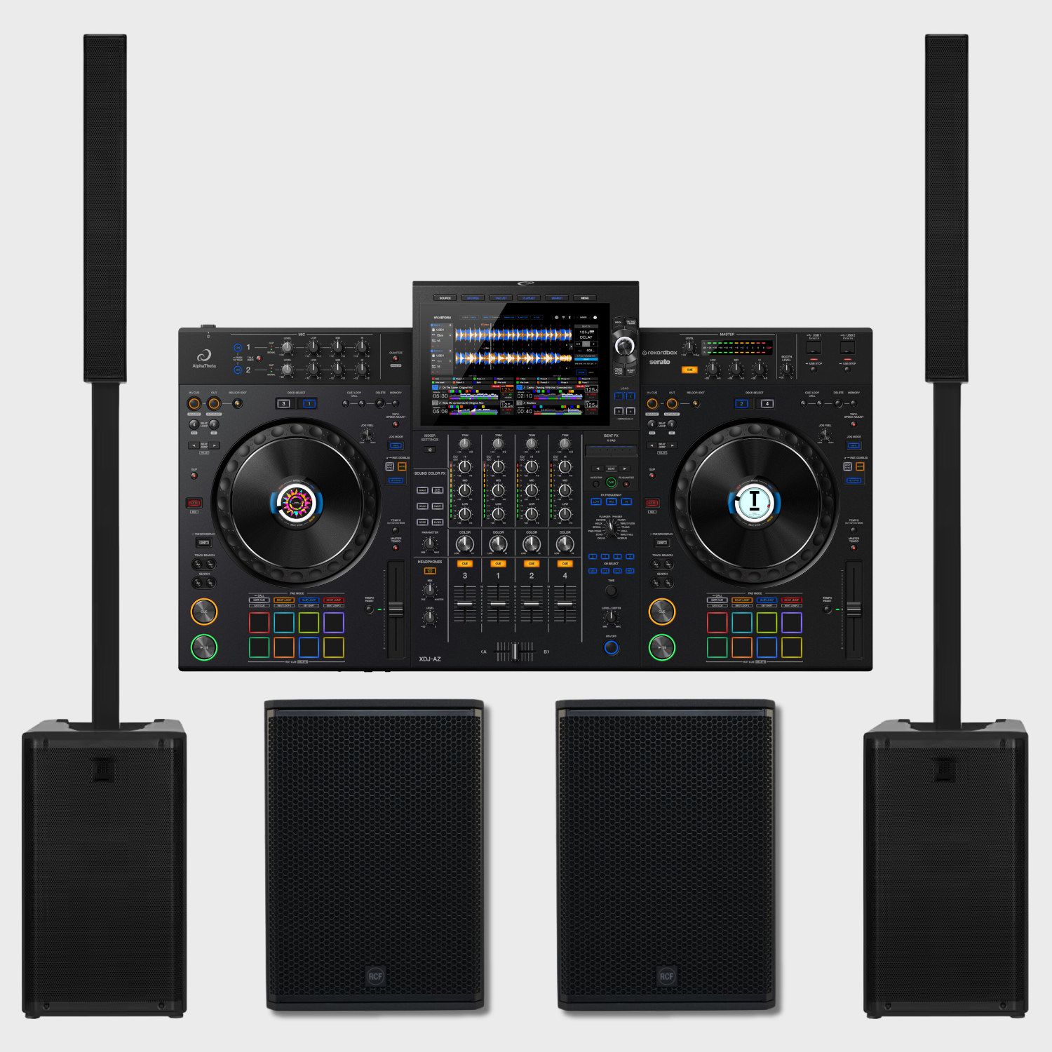 Pack DJ Signature Club AZ - Pioneer XDJ-AZ avec 2 colonnes EVOX J9 et 2 caissons SUB 905 - Location Soundcall