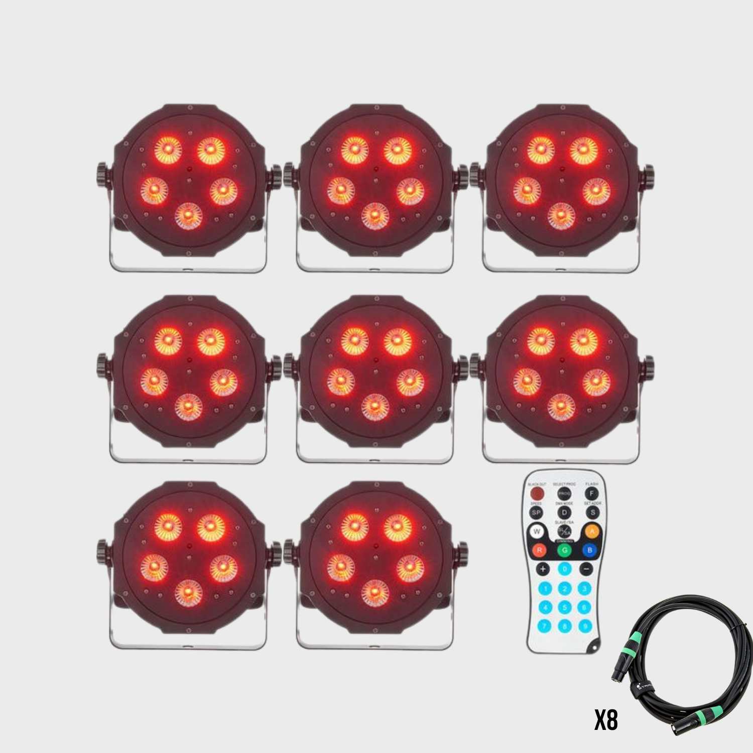 Pack Éclairage Tripar x8