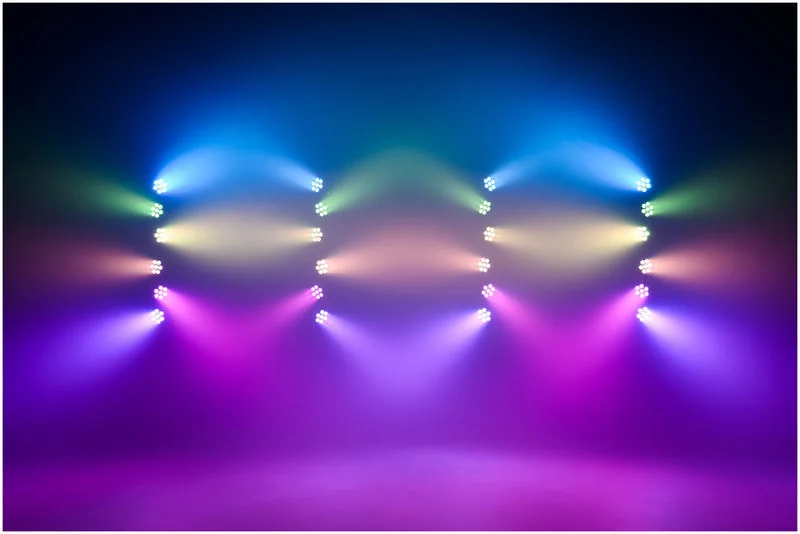 Faisceaux multicolores